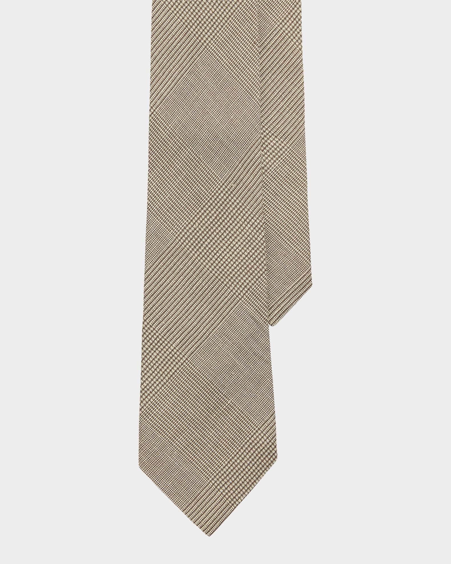 Men's Linen and Mulberry Silk Glen Plaid Tie Product Image
