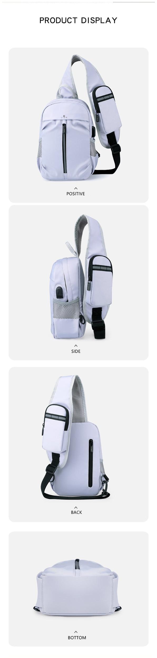 Lior USB Charging Port Multi Pocket Shoulder Bag Product Image