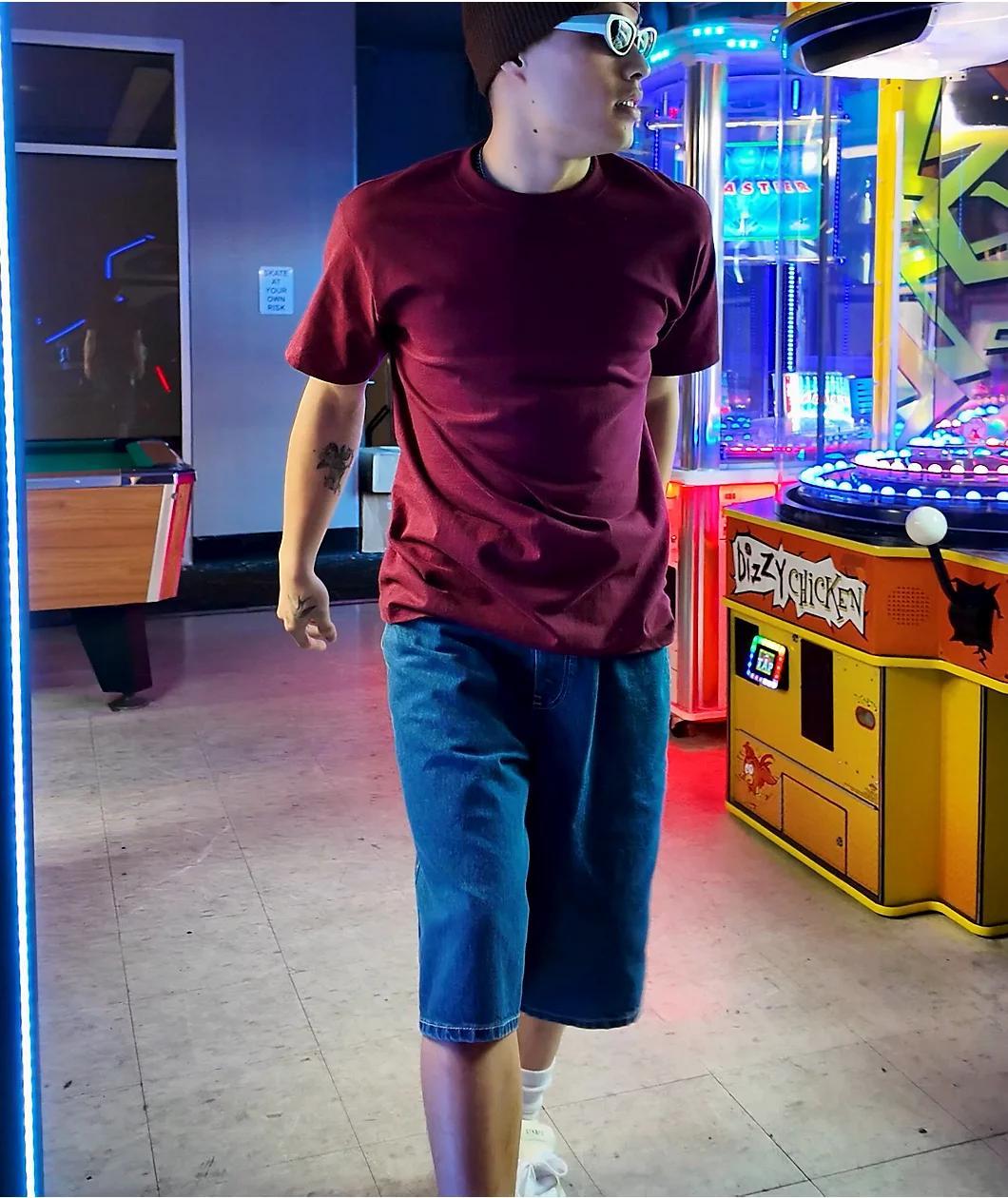 Empyre Ultra Loose Blue Denim Skate Shorts Product Image