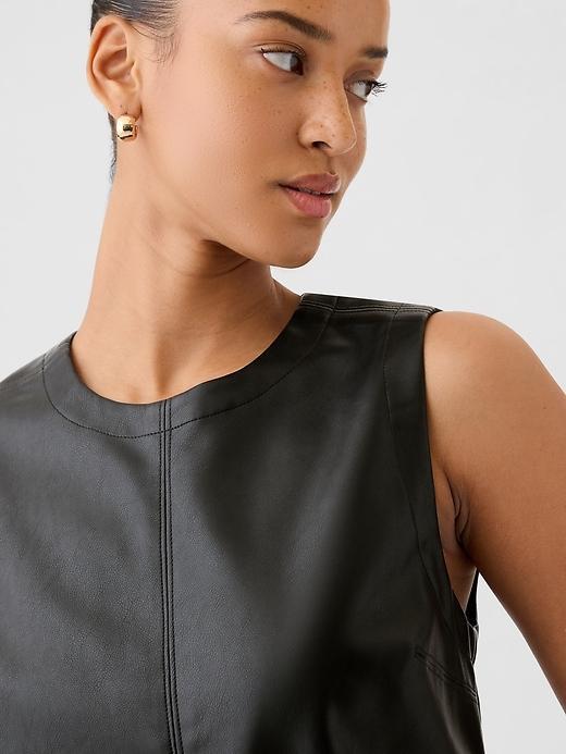 Vegan Leather Shell Tank Product Image