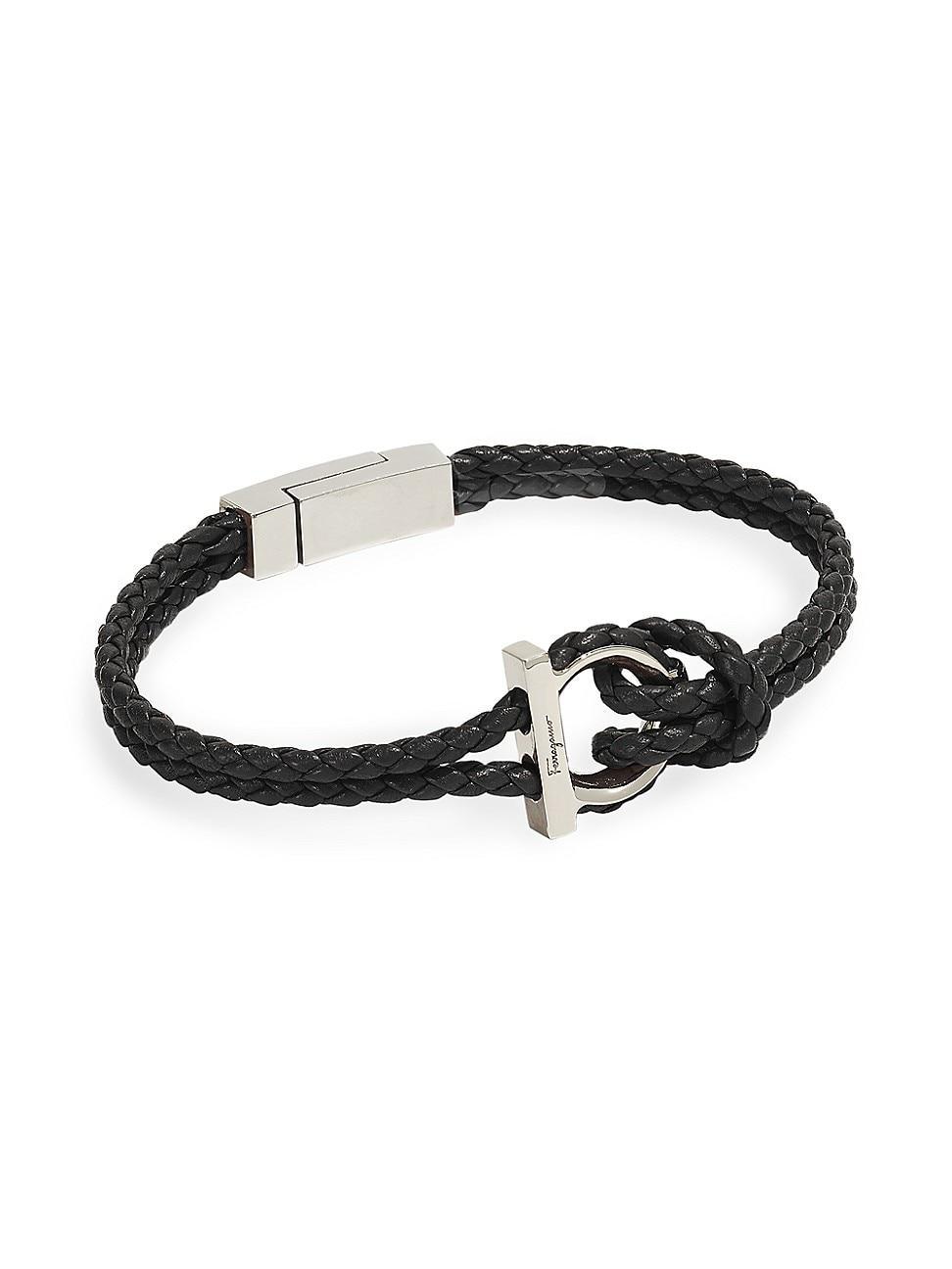 Mens Braided Leather Bracelet Product Image