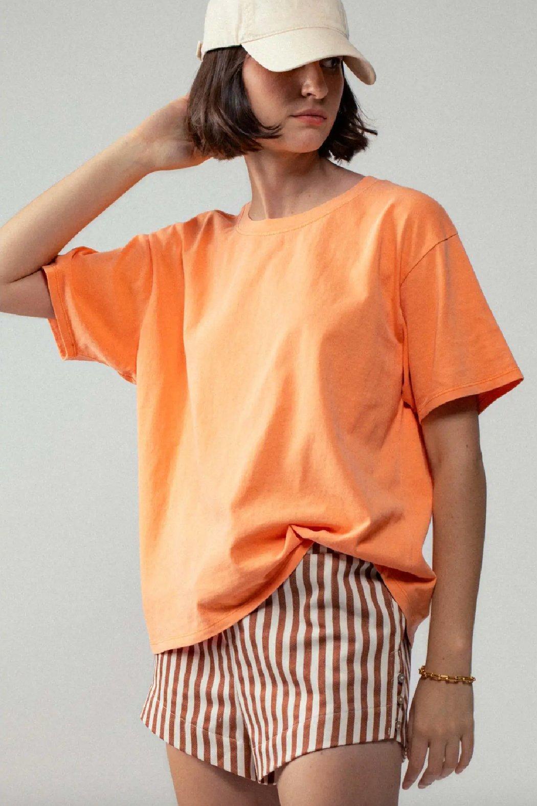 Retro Striped Side-Button Lounge Shorts Product Image