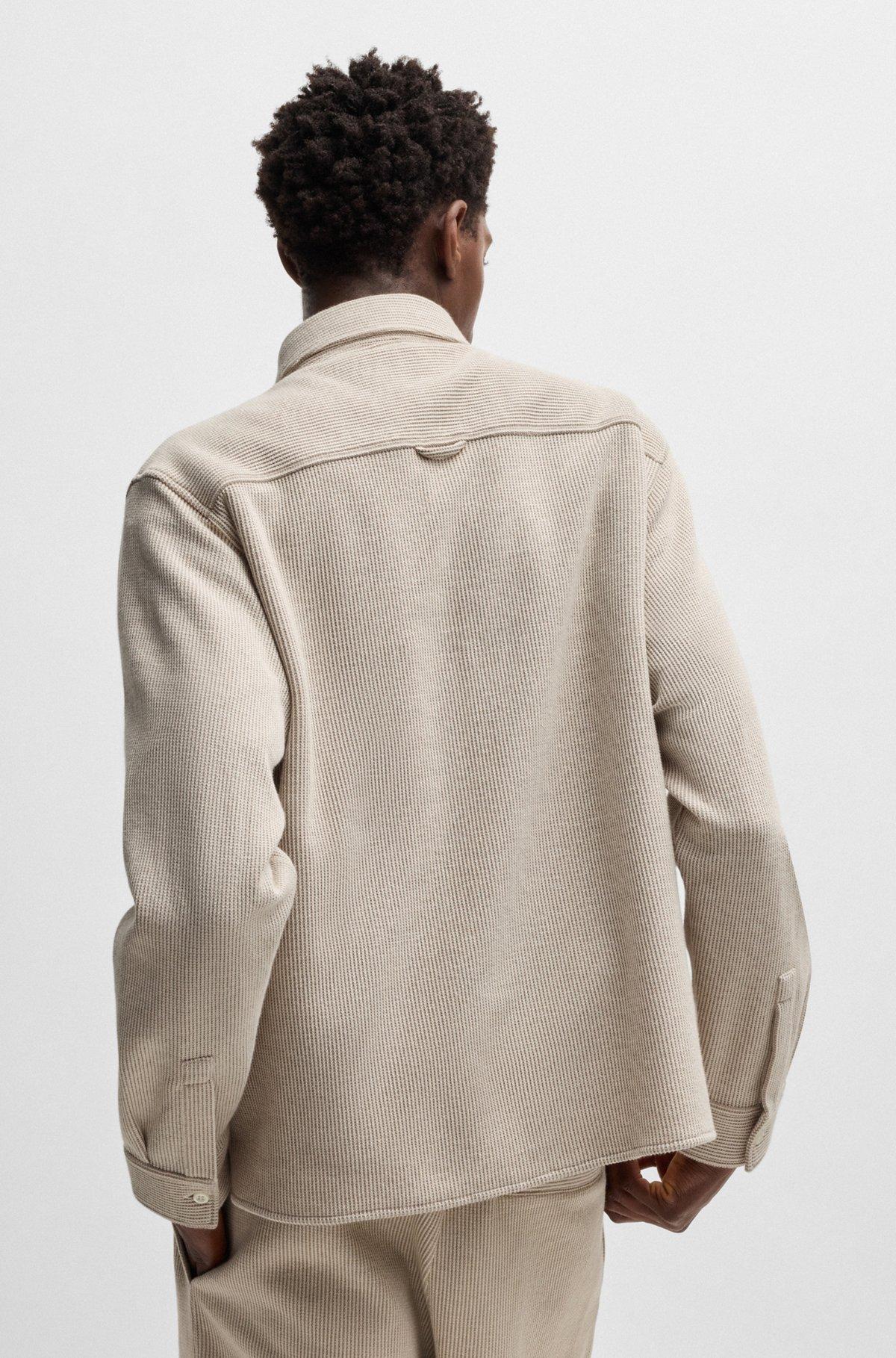 Oversize-fit shirt in structured cotton Product Image