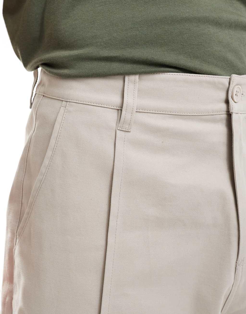 ASOS DESIGN balloon pants with pintucks in gray Product Image