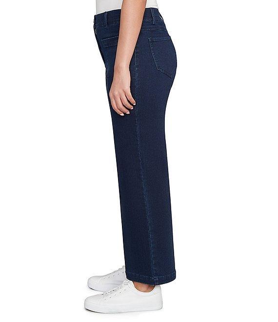 Ruby Rd. Soft Terry Wide Leg Relaxed Ankle Denim Jeans Product Image