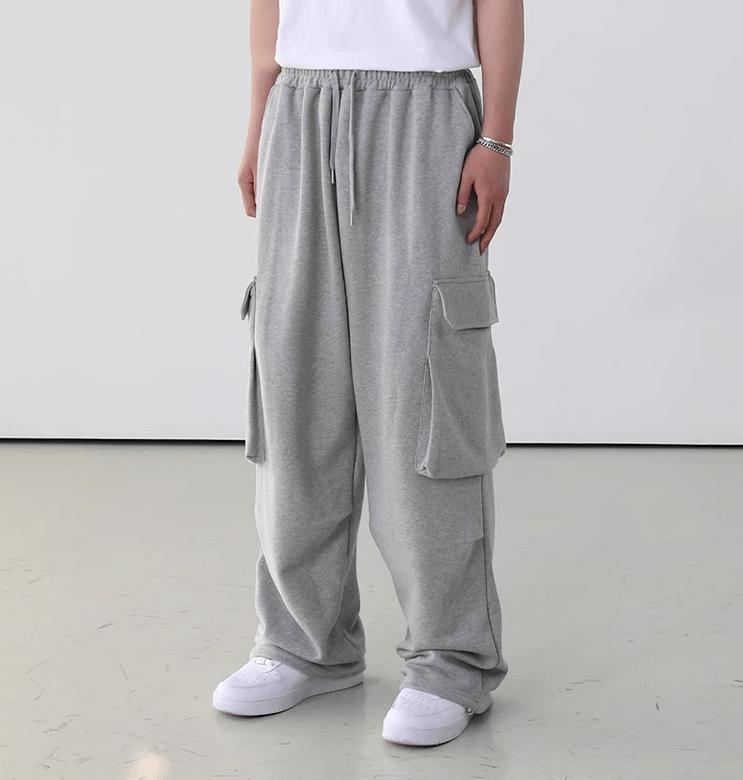 RT No. 11517 GRAY WIDE STRAIGHT SWEATPANTS Product Image