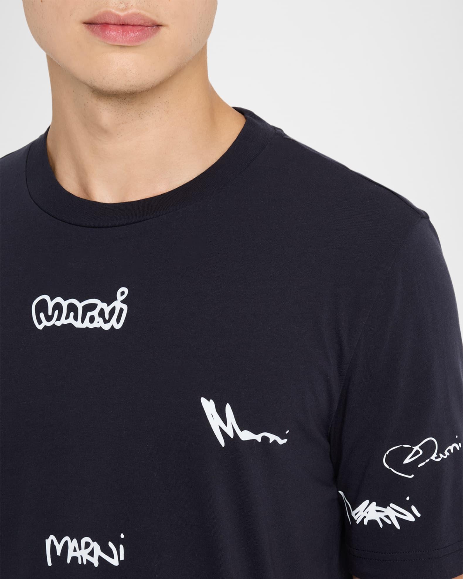 Men's Allover Multi-Logo Crewneck T-Shirt Product Image