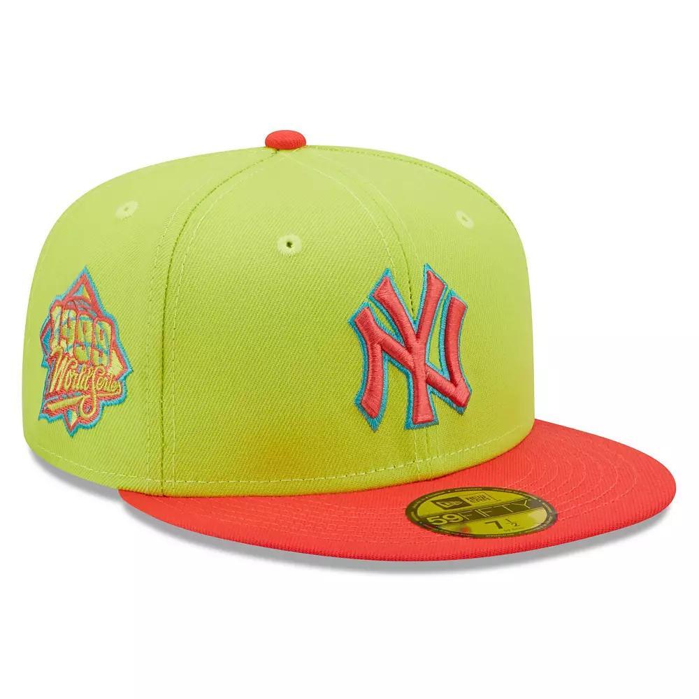 Men's New Era Green/Red New York Yankees Cyber Highlighter 59FIFTY Fitted Hat, Size: 7 1/4 Product Image