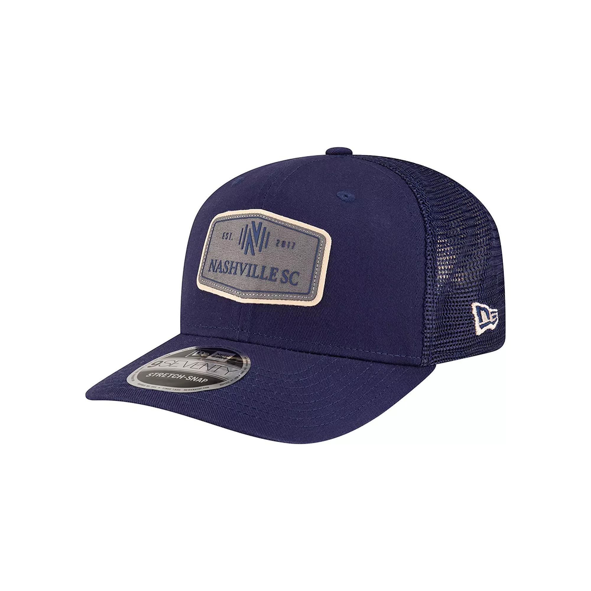 Men's New Era  Navy Nashville SC Labeled 9SEVENTY Trucker Stretch-Snap Adjustable Hat, Mls Blue Product Image