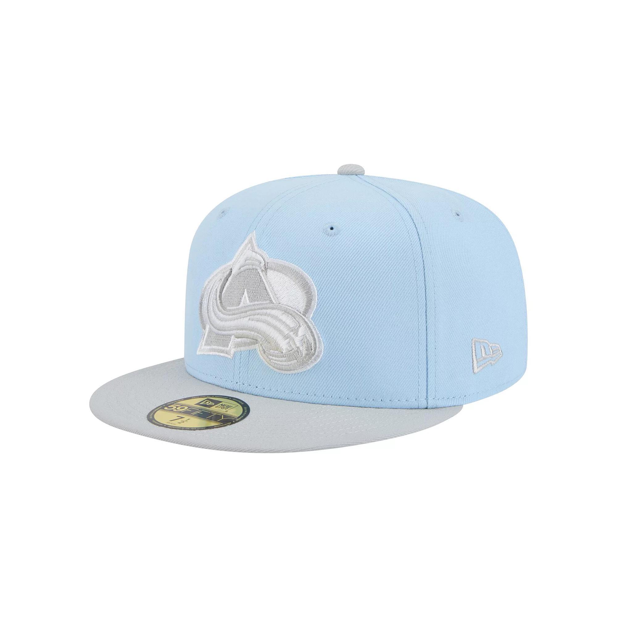 Men's New Era  Light Blue/Gray Colorado Avalanche Color Pack Two-Tone 59FIFTY Fitted Hat, Size: 6 7/8 Product Image