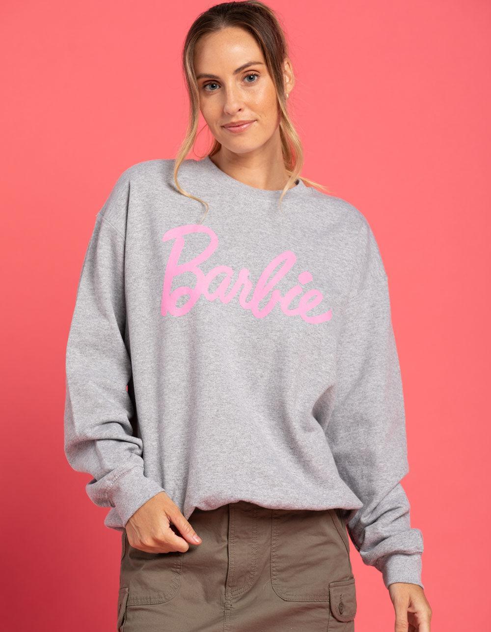 BARBIE Womens Crewneck Sweatshirt - HEATHER GRAY Product Image