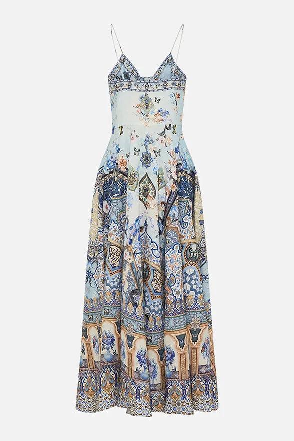 CAMILLA Long Dress With Tie Front Product Image