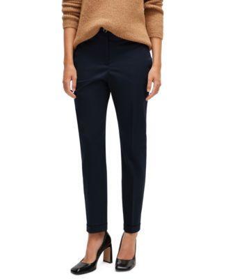 Boss by Hugo Boss Womens Stretch-Cotton Twill Regular-Fit Trousers Product Image