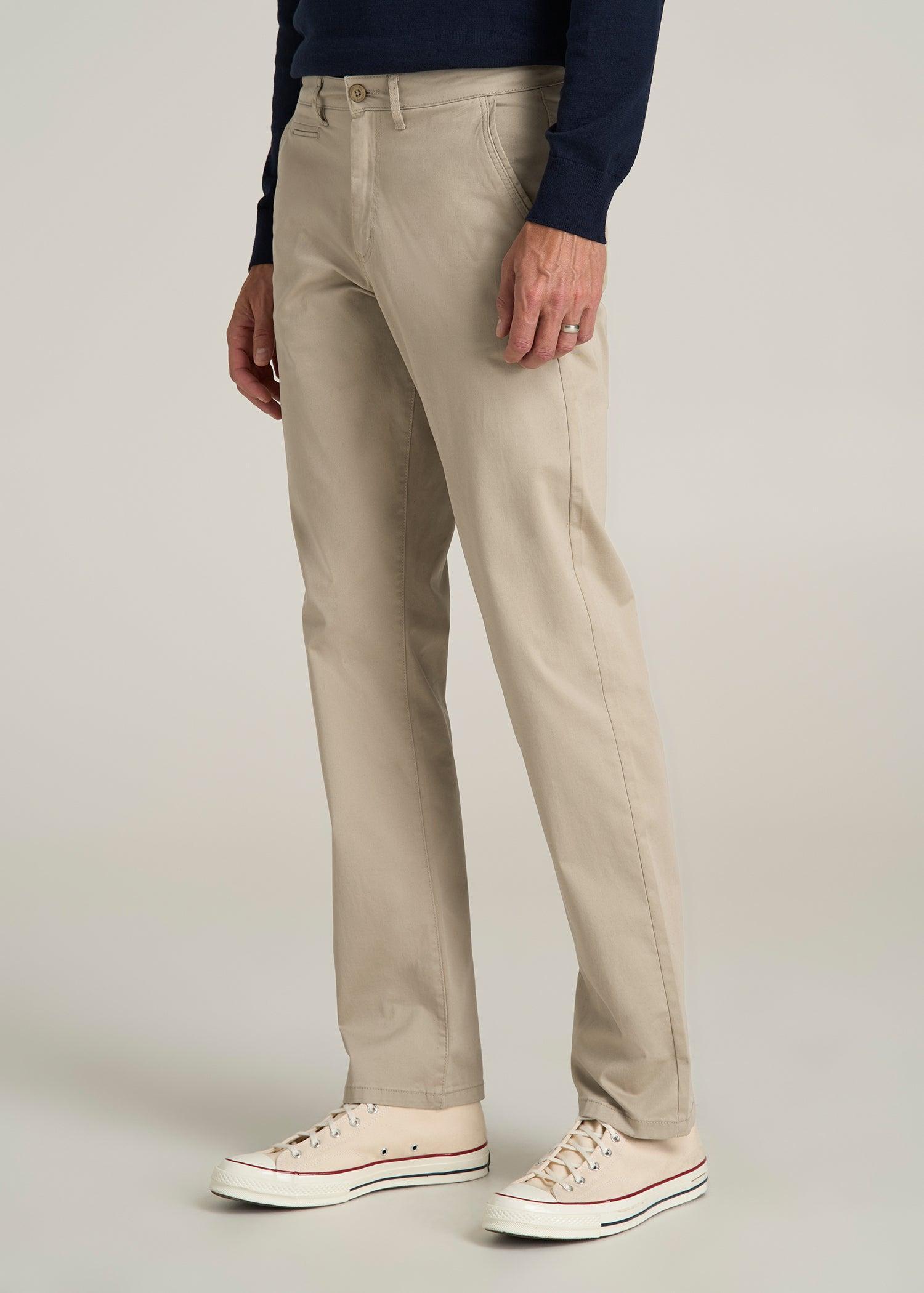 J1 STRAIGHT Leg Chinos for Tall Men in Desert Khaki Product Image