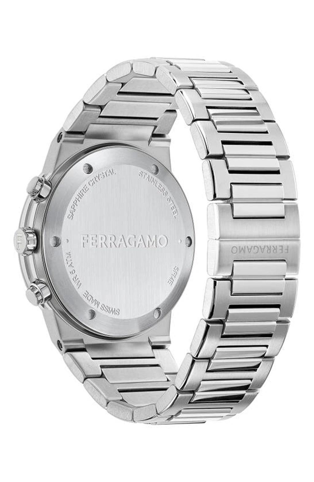 FERRAGAMO Men's 41mm  Sapphire Chrono Watch With Bracelet Strap In Stainless Steel Product Image