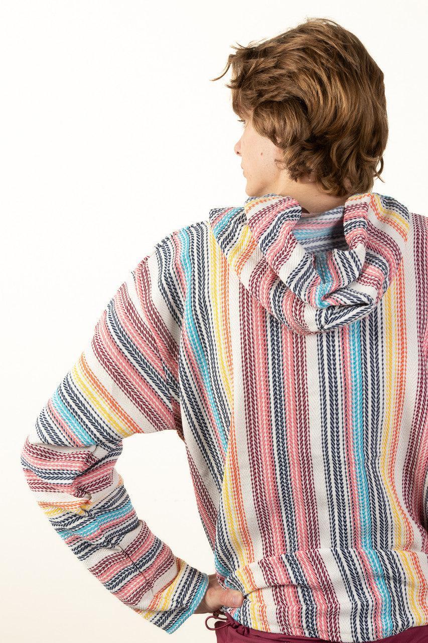 Lightweight Natural Pinstripe Baja Hoodie Product Image
