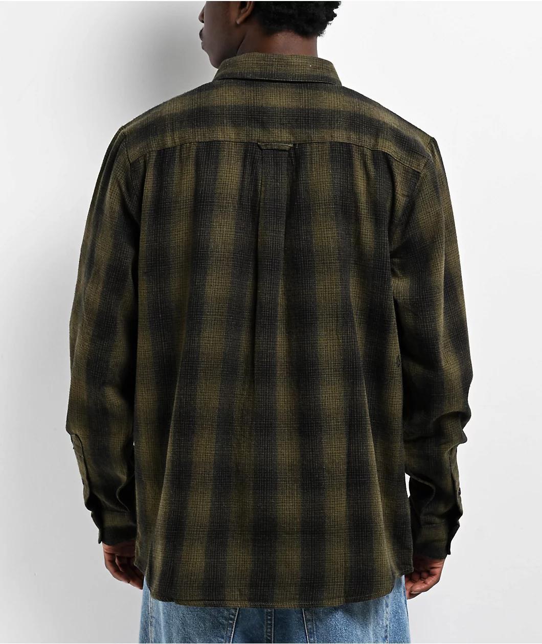 Volcom Shadowstone Winter Moss Long Sleeve Flannel Shirt Product Image