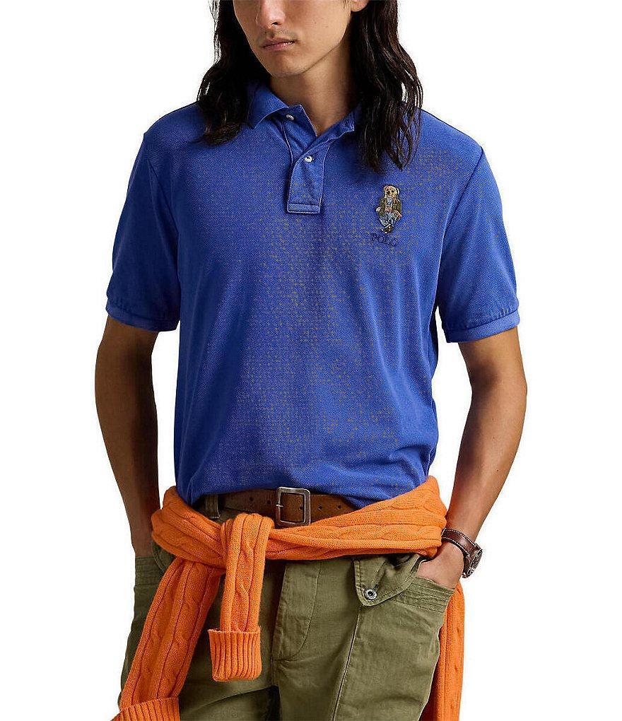 Polo Ralph Lauren Classic Fit Explorer Bear Mesh Short Sleeve Polo Shirt Product Image
