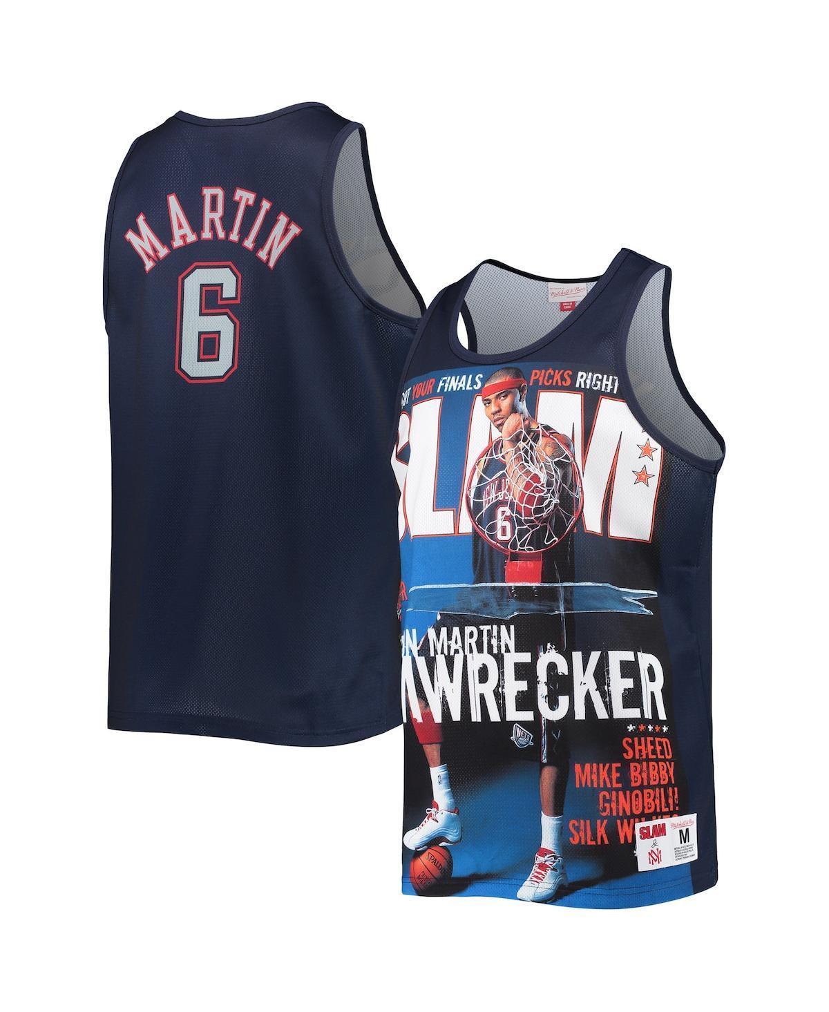 Men's Mitchell & Ness Kenyon Martin Navy New Jersey Nets Slam Player Tank Top, Size: XS, Nba Blue Product Image