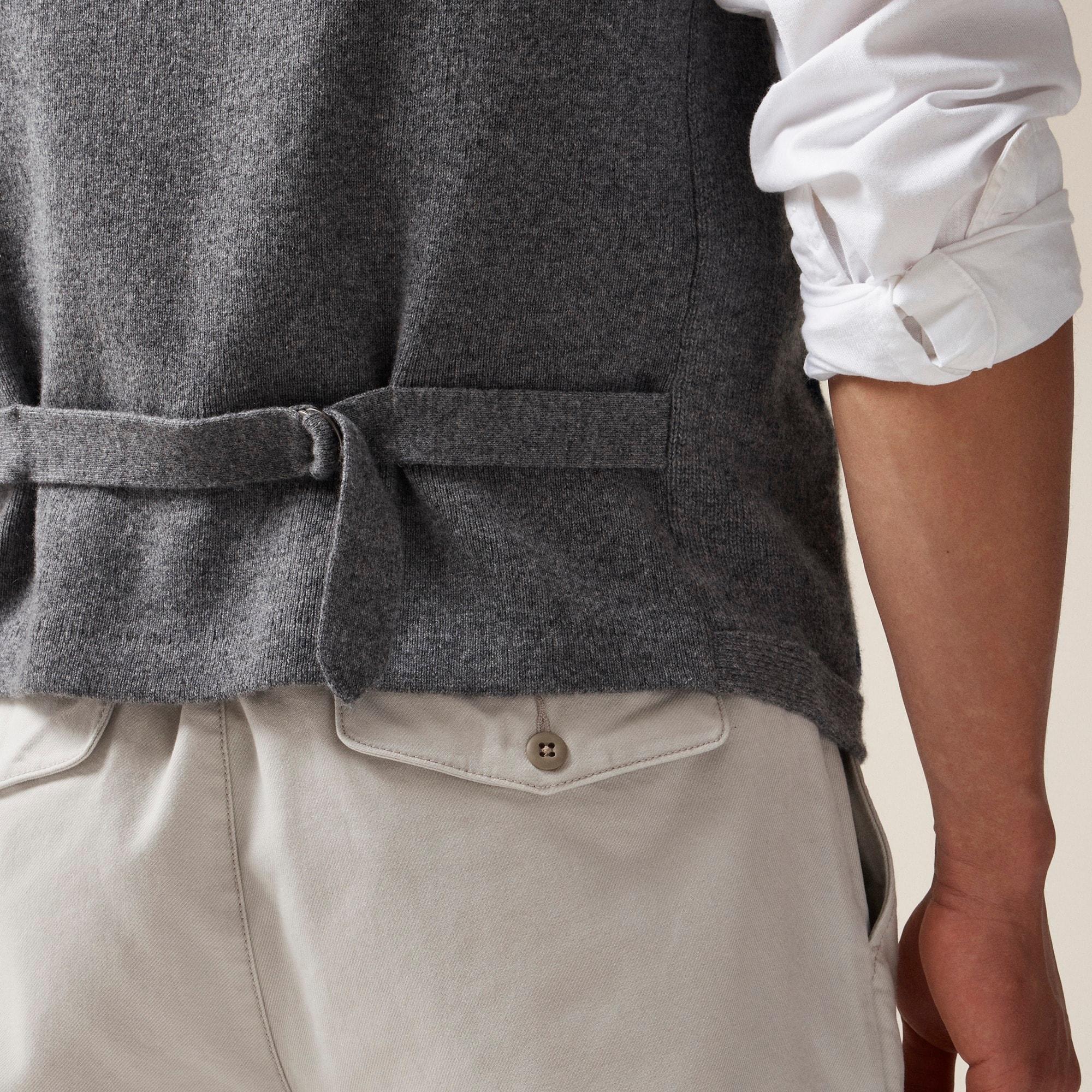 Cashmere cardigan sweater-vest in argyle Product Image
