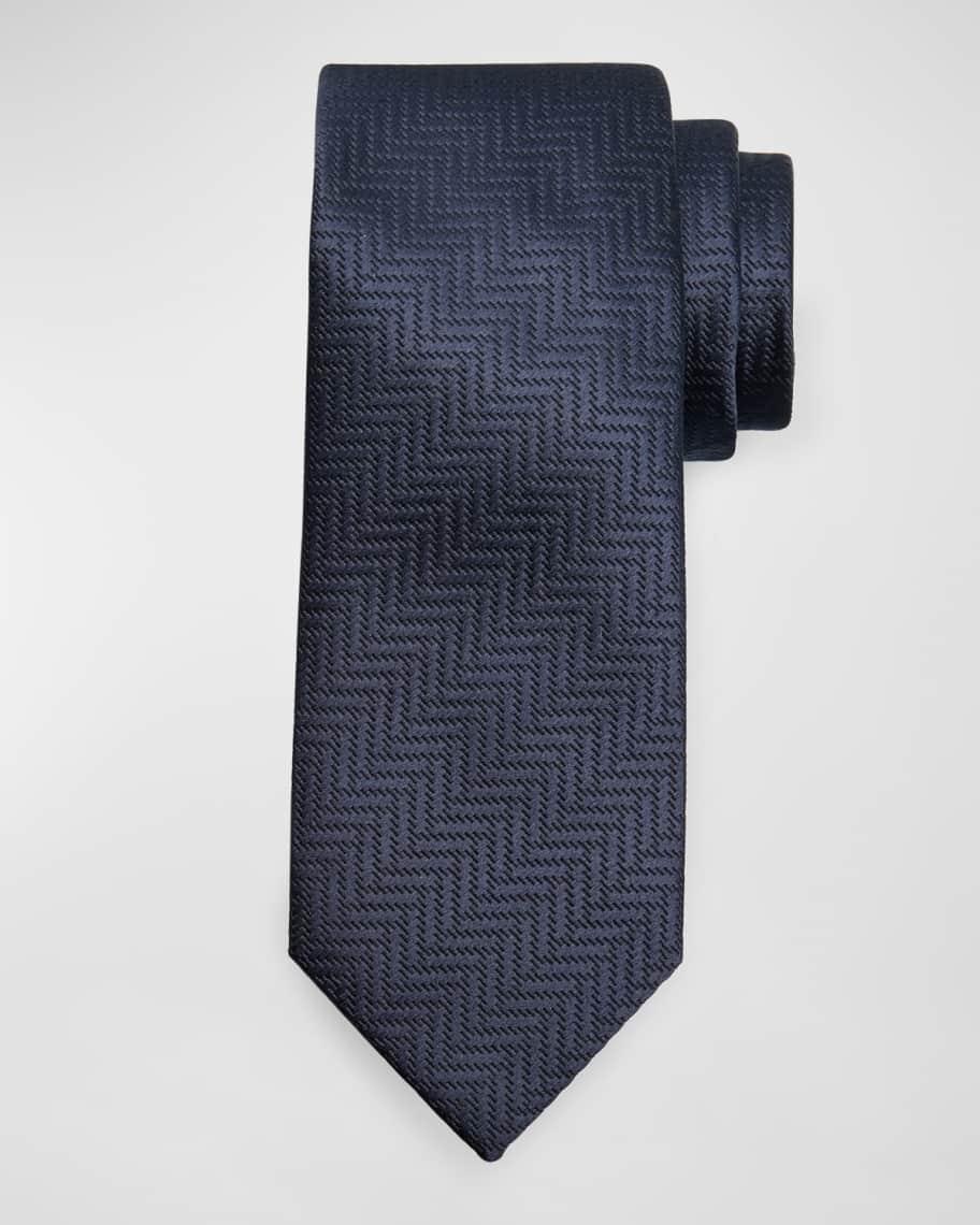 Mens Mulberry Silk Chevron Tie Product Image