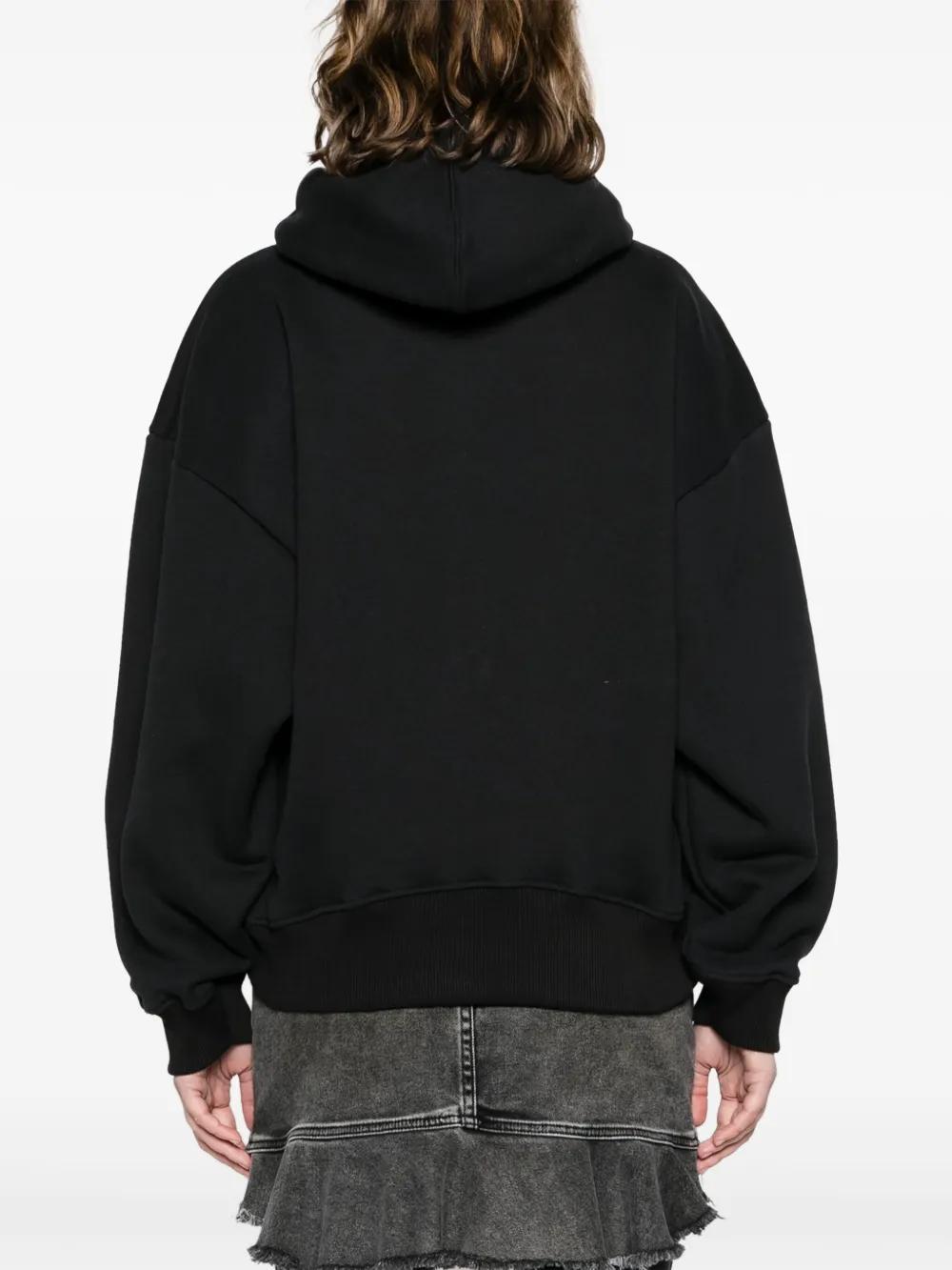 logo-embroidered cotton hoodie Product Image