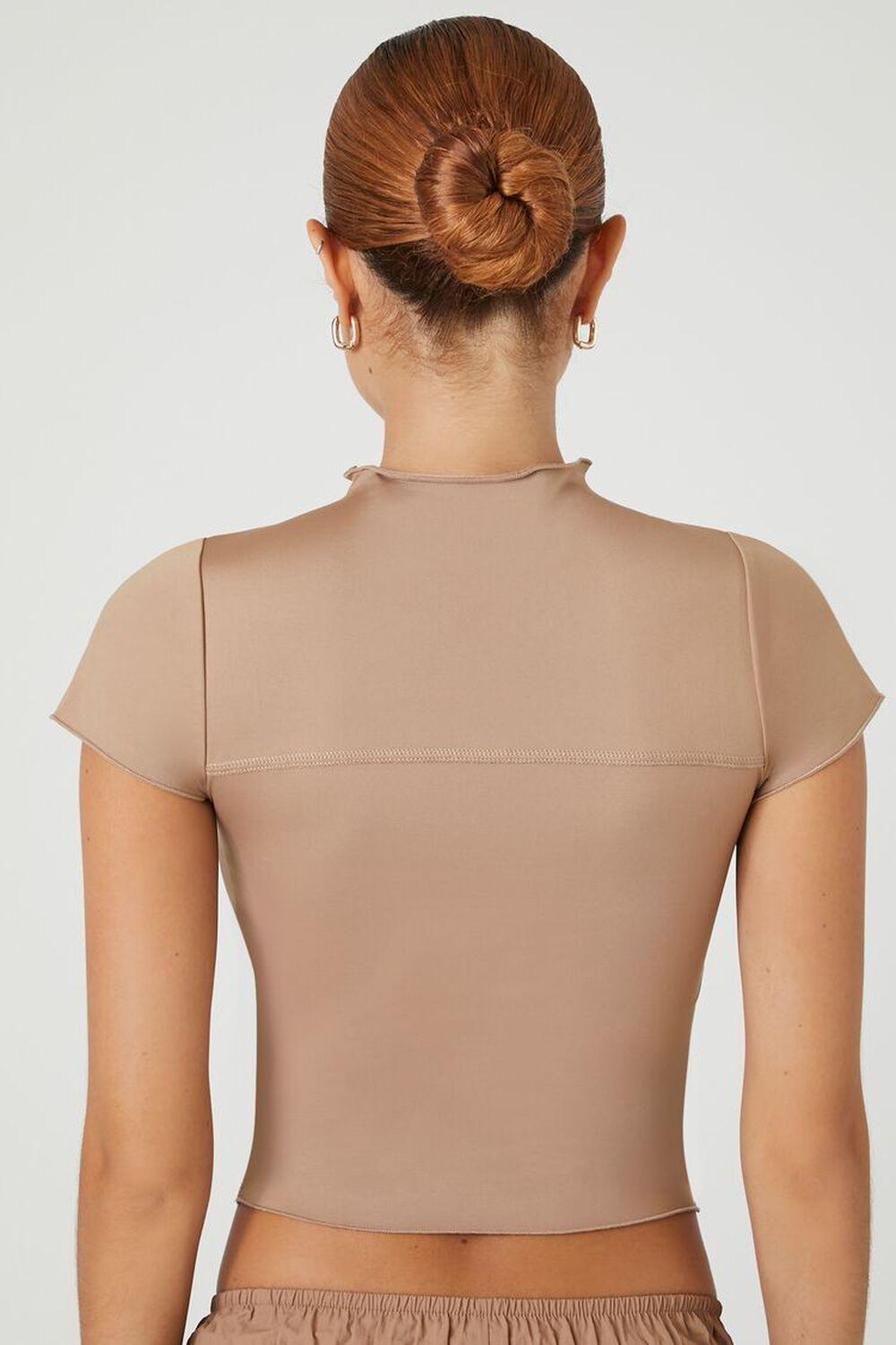 Cropped Mock Neck Tee | Forever 21 Product Image