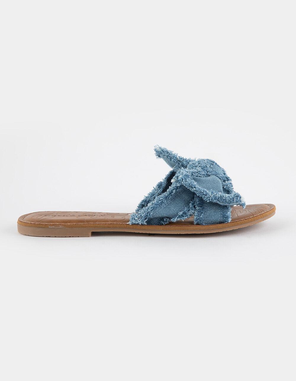 ROCK & CANDY Laze Bow Womens Sandals - BLUE DENIM Product Image