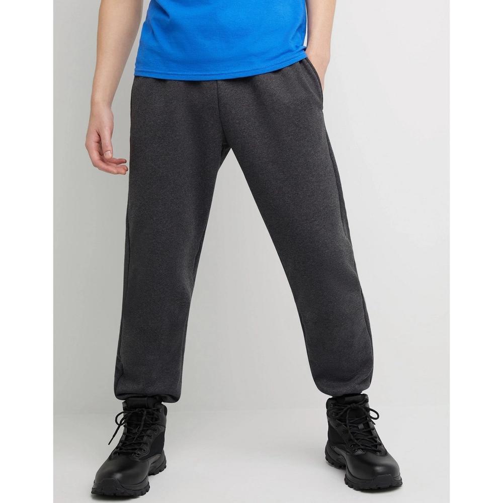 Mens Hanes Ultimate Cotton Cinched-Leg Sweatpants Light Silver Product Image