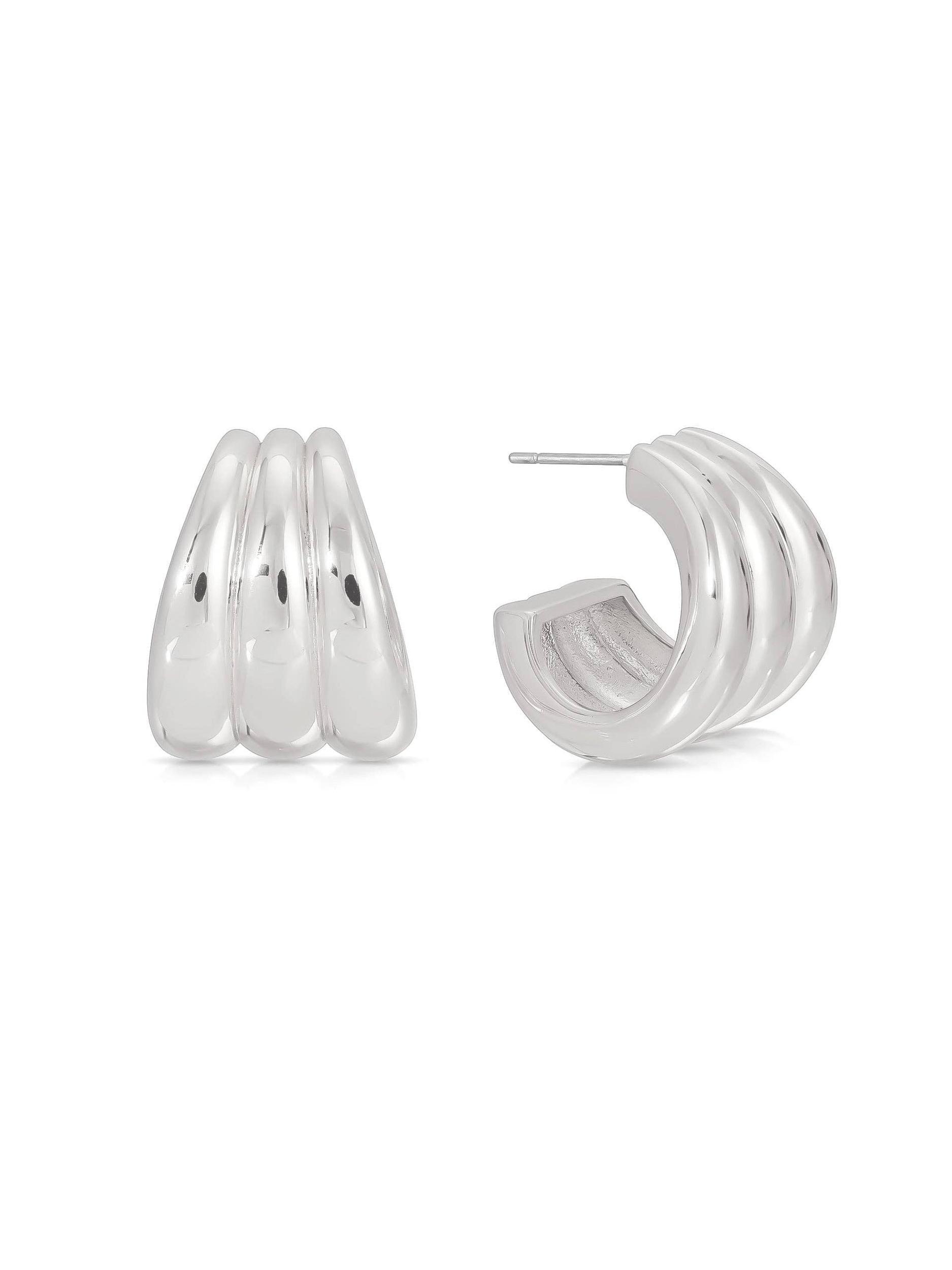 Triple Ribbed Hoops Product Image