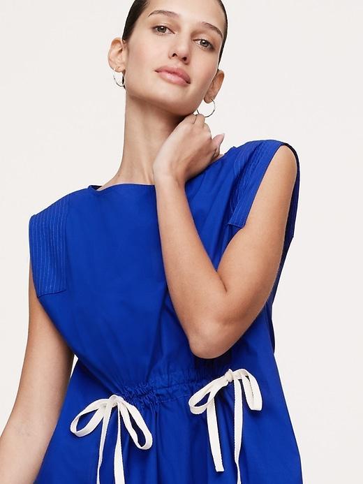 Poplin Cinch-Waist Mini Dress Product Image