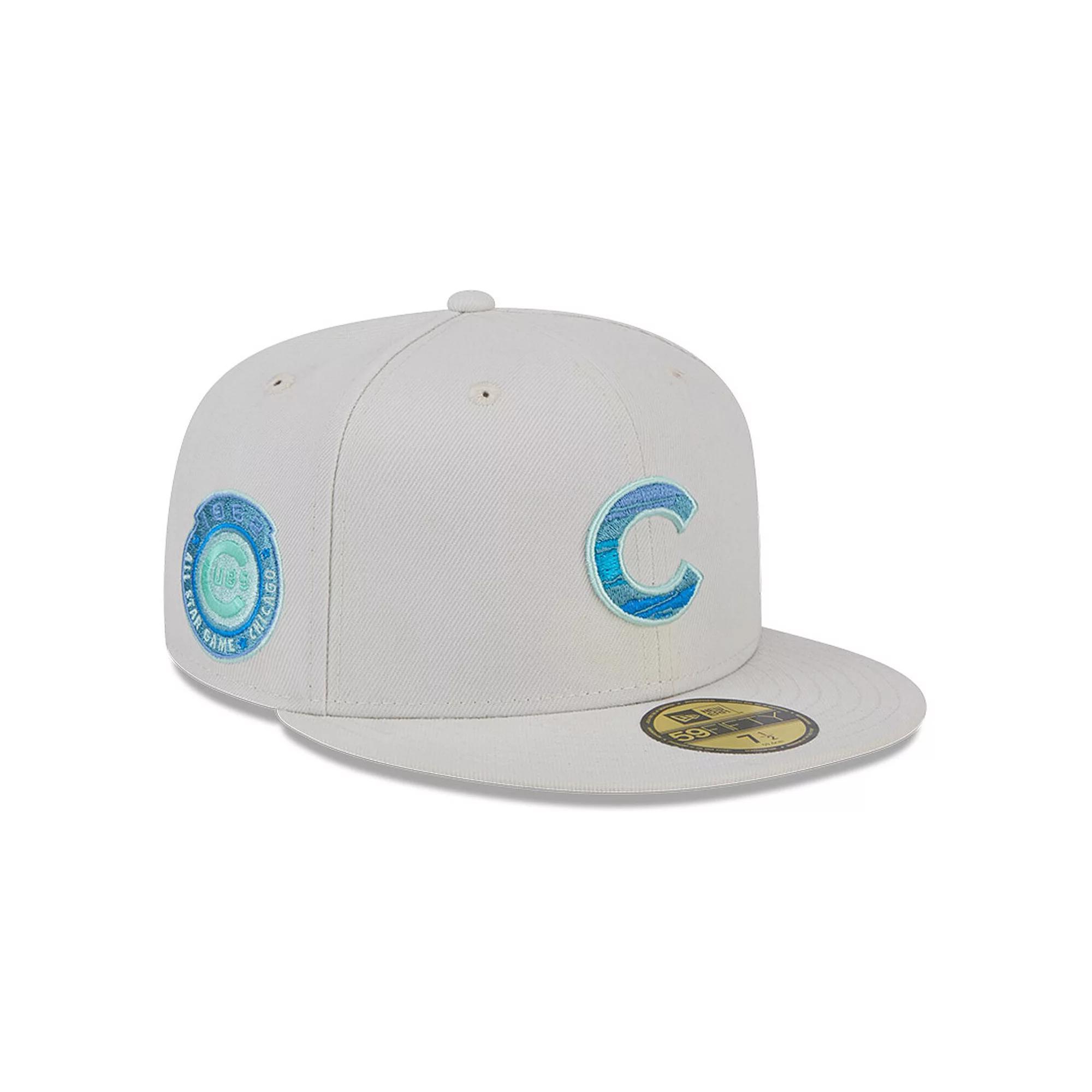 Mens New Era Khaki Chicago Cubs Stone Mist 59FIFTY Fitted Hat Product Image