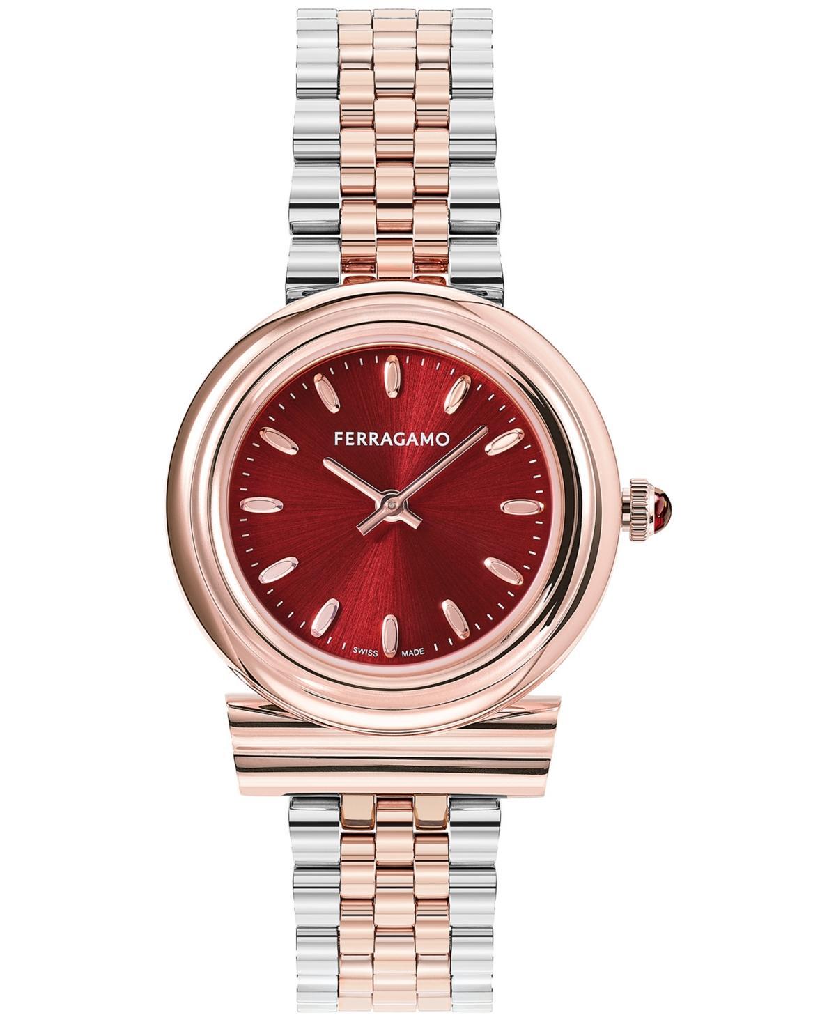 28mm Gancini Watch with Bracelet Strap, Two Tone Rose Gold Product Image