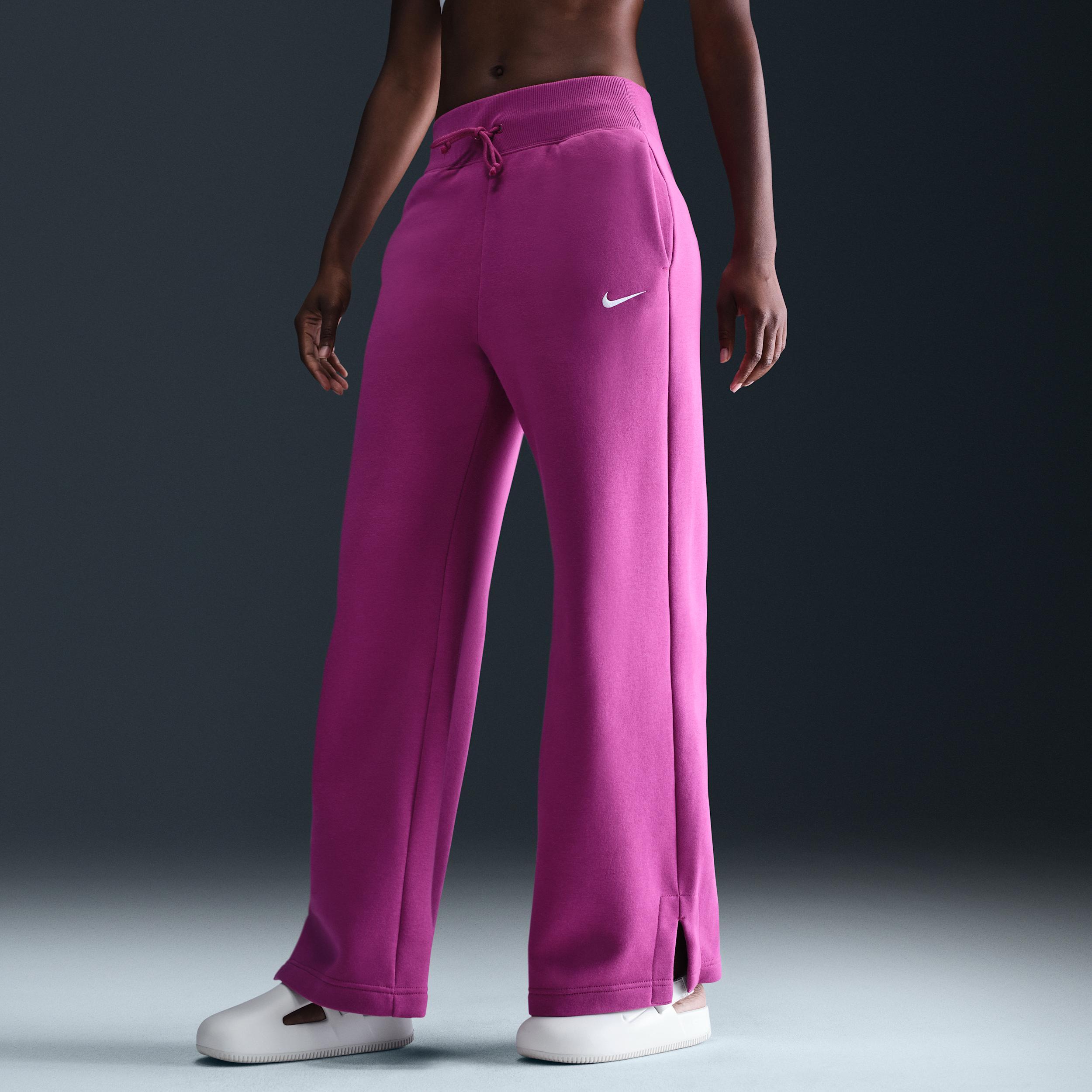 Womens Nike Sportswear Phoenix Fleece High-Waisted Wide-Leg Sweatpants Product Image