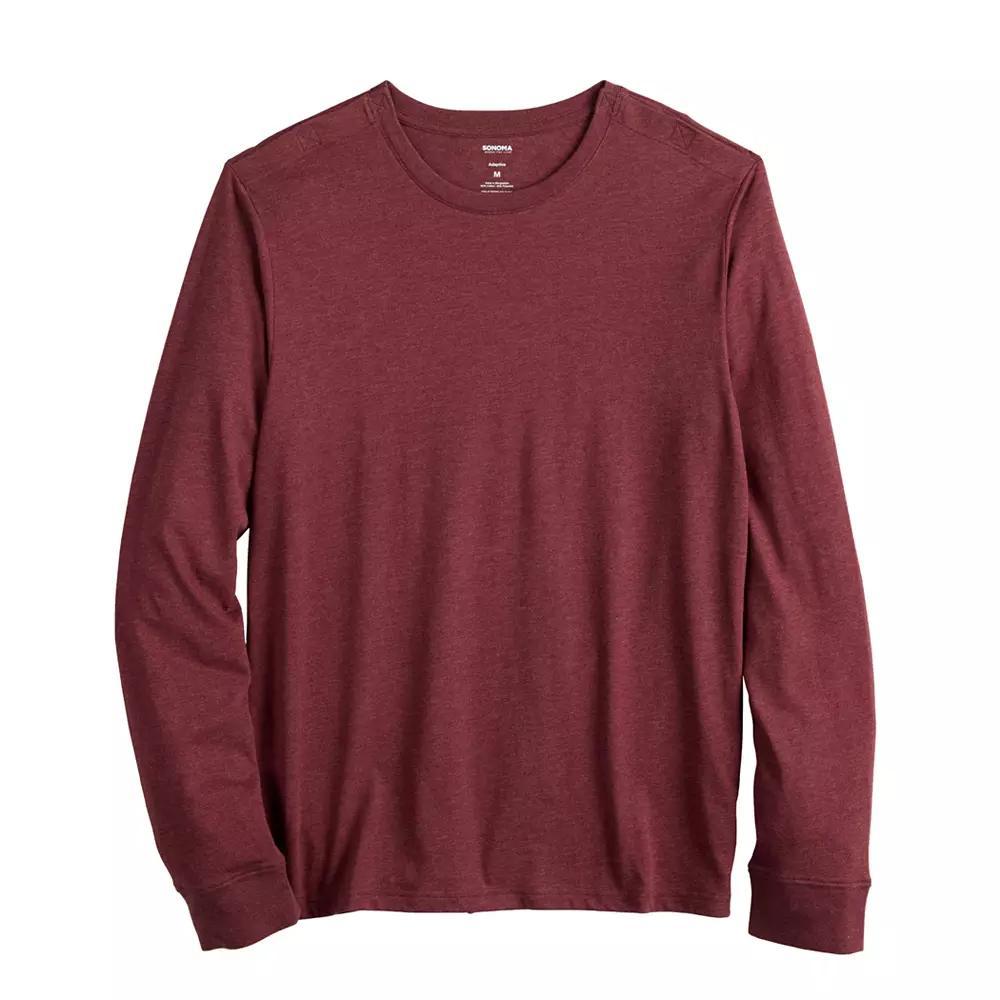 Men's Adaptive Sonoma Goods For Life® Easy Dressing Long Sleeve Crew Tee, Size: XS, Knight Blue Product Image