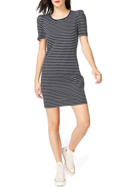 Court & Rowe Womens Short Sleeve Thin Classic Stripe Knit Dress Product Image