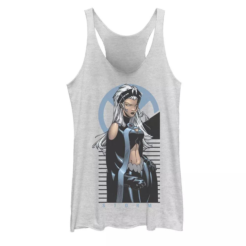 Juniors' Marvel X-Men The Storm of the Century Pose Tank Top, Girl's, Size: XS, White Grey Product Image