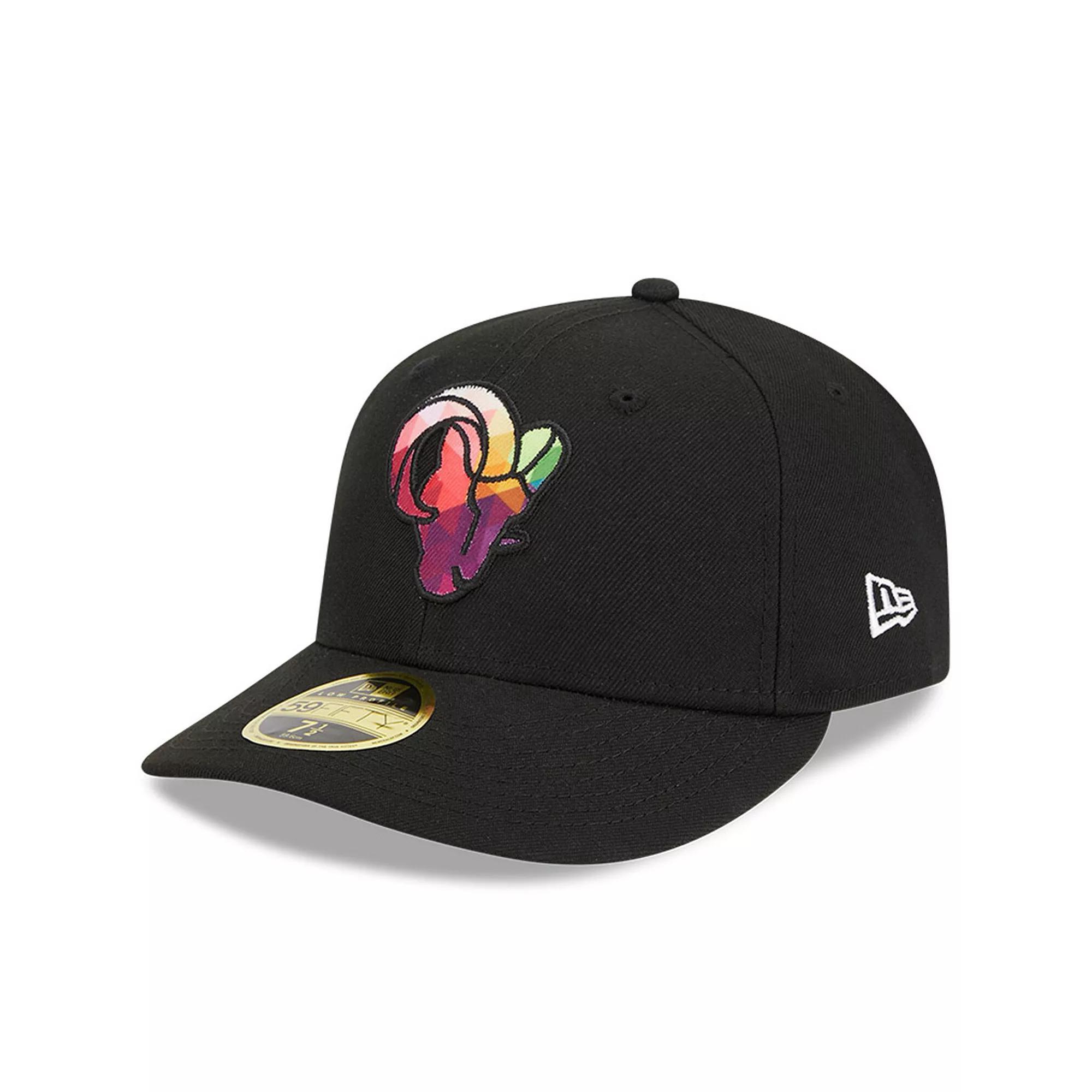 Men's New Era  Black Los Angeles Rams 2023 NFL Crucial Catch Low Profile 59FIFTY Fitted Hat, Size: 7 5/8 Product Image
