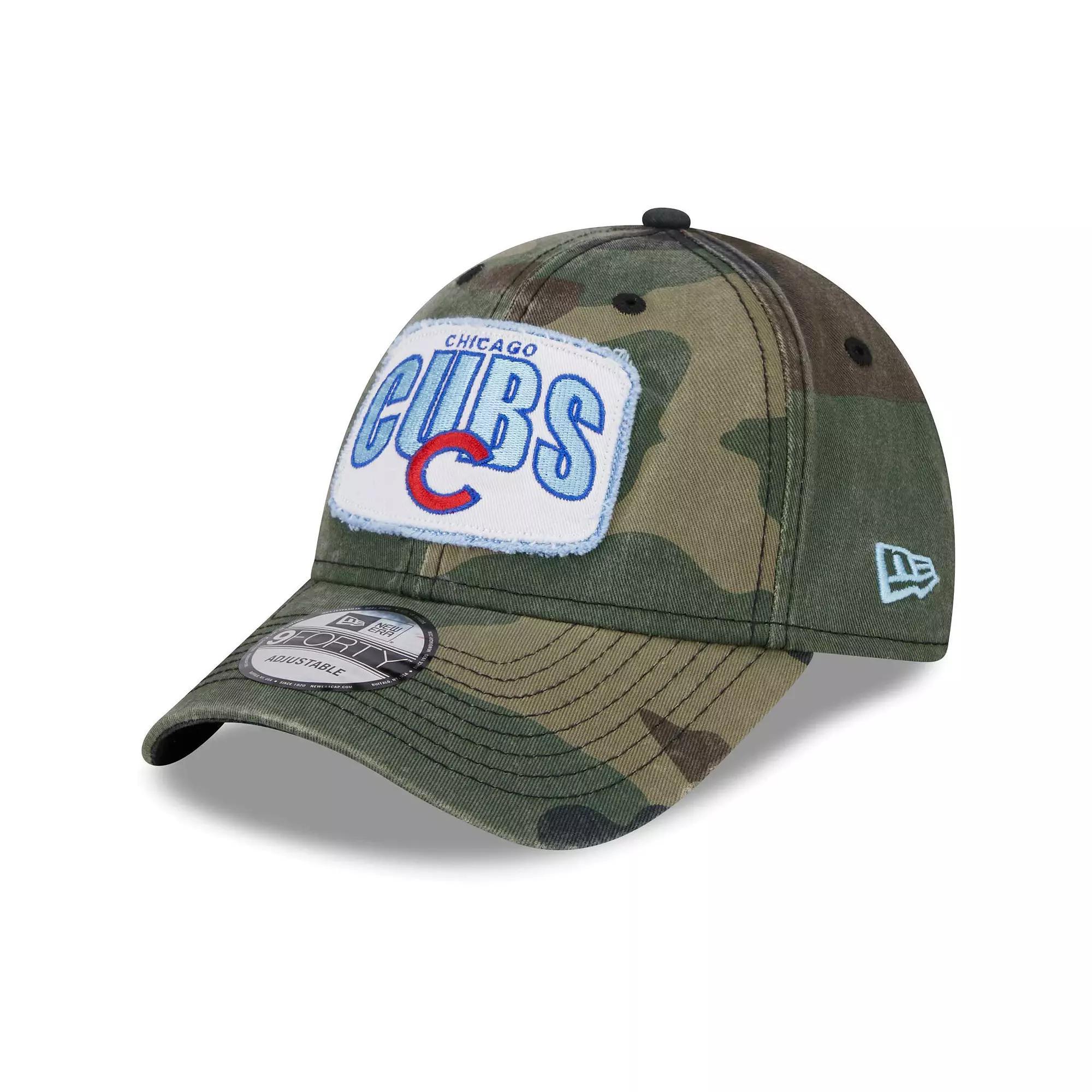 Men's New Era Camo Chicago Cubs Gameday 9FORTY Adjustable Hat, Green Product Image