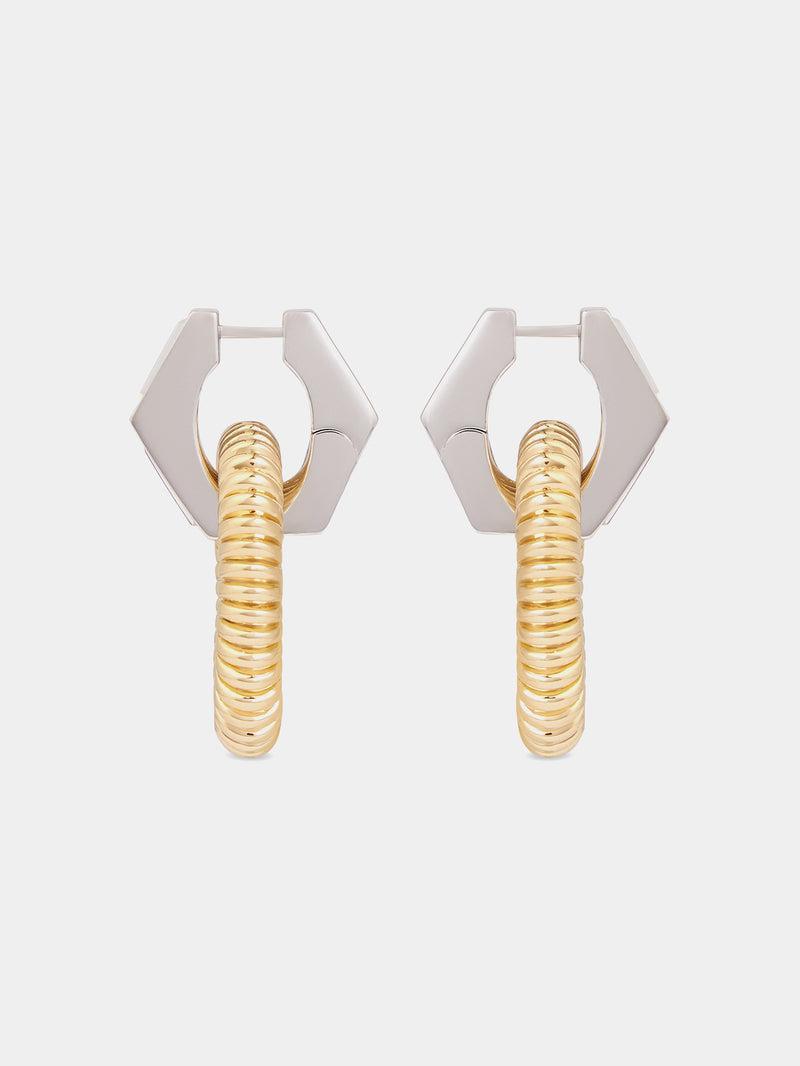 XL LINK EARRINGS WITH RHINESTONES Product Image