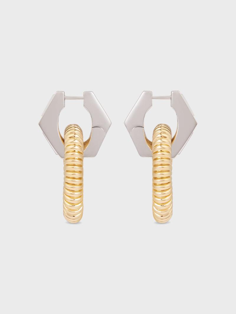 XL LINK EARRINGS WITH RHINESTONES Product Image