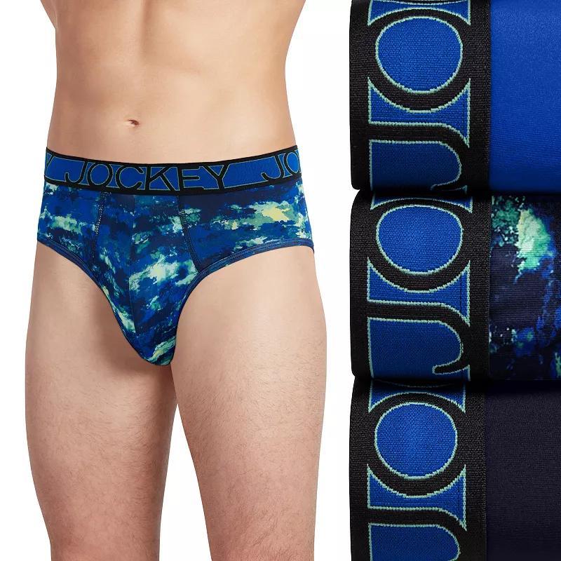 Men's Jockey® 3-Pack Active Microfiber Briefs, Size: Large, Black Product Image