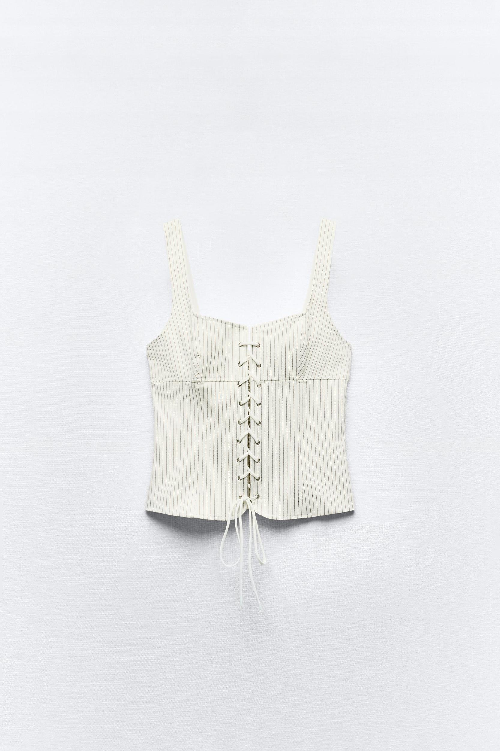 STRIPED CORSET TOP Product Image