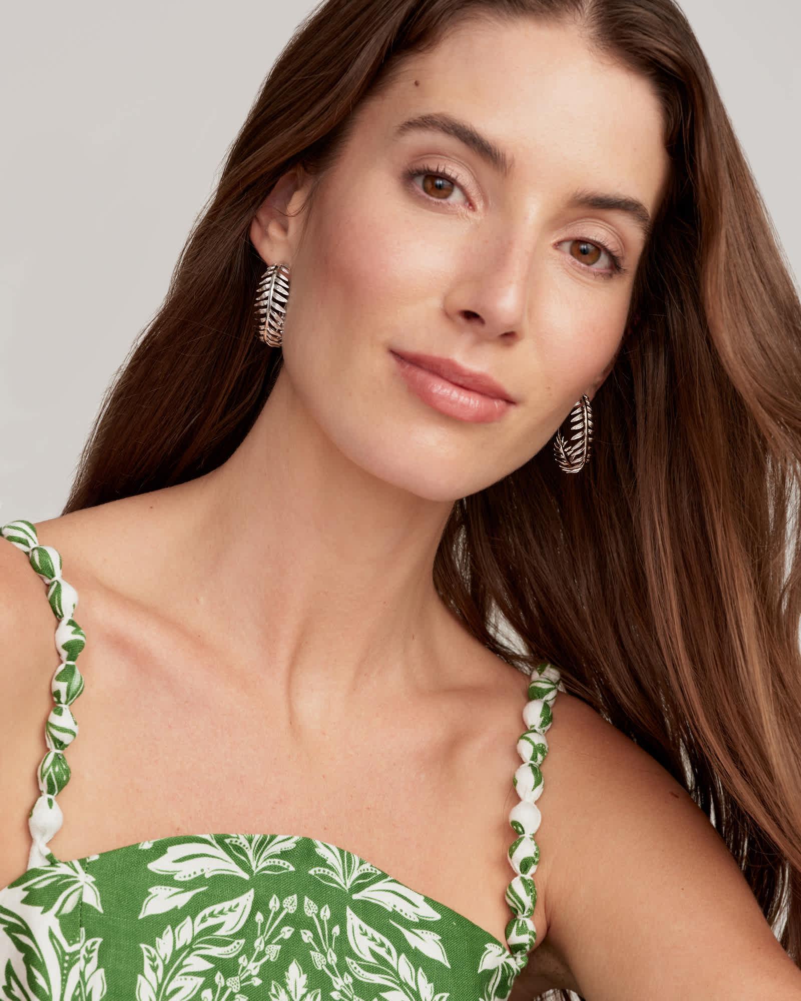 Kayla Silver Hoop Earrings Product Image