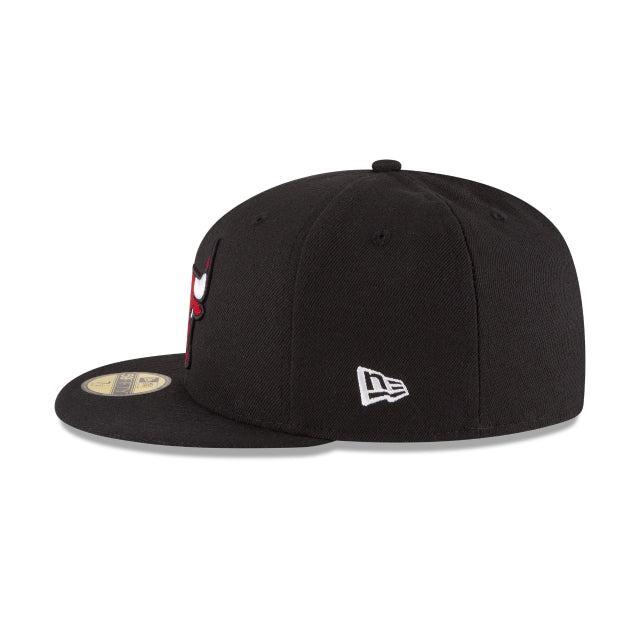 Chicago Bulls Team Color Black 59FIFTY Fitted Hat Male Product Image