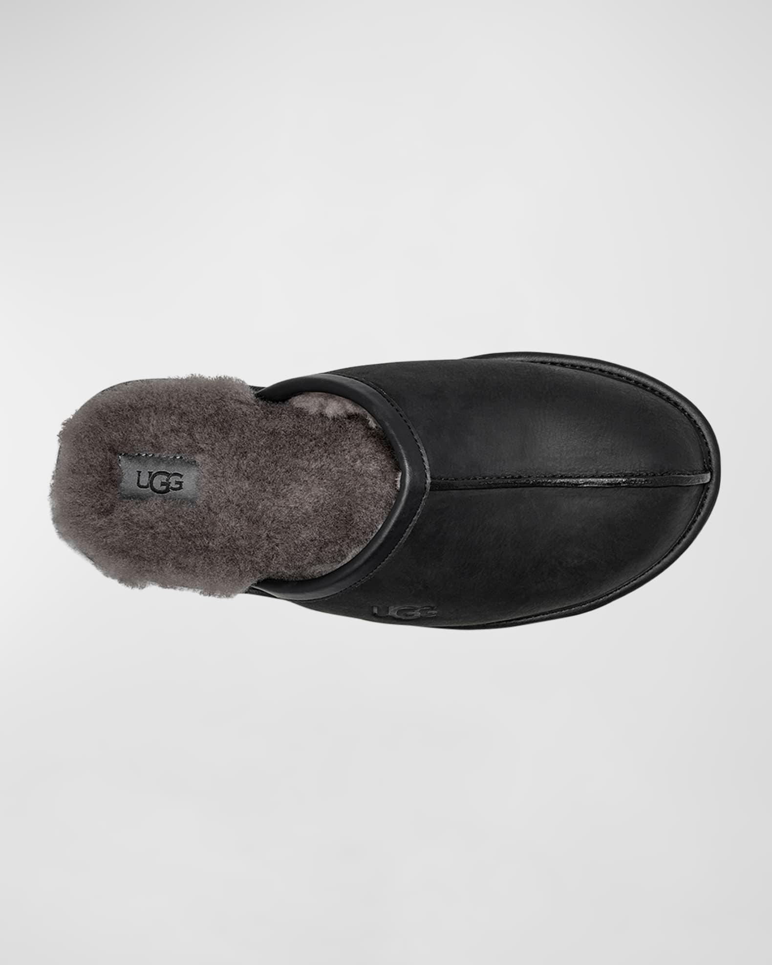 UGG Mens Scuff Leather Sheepskin Slippers Product Image