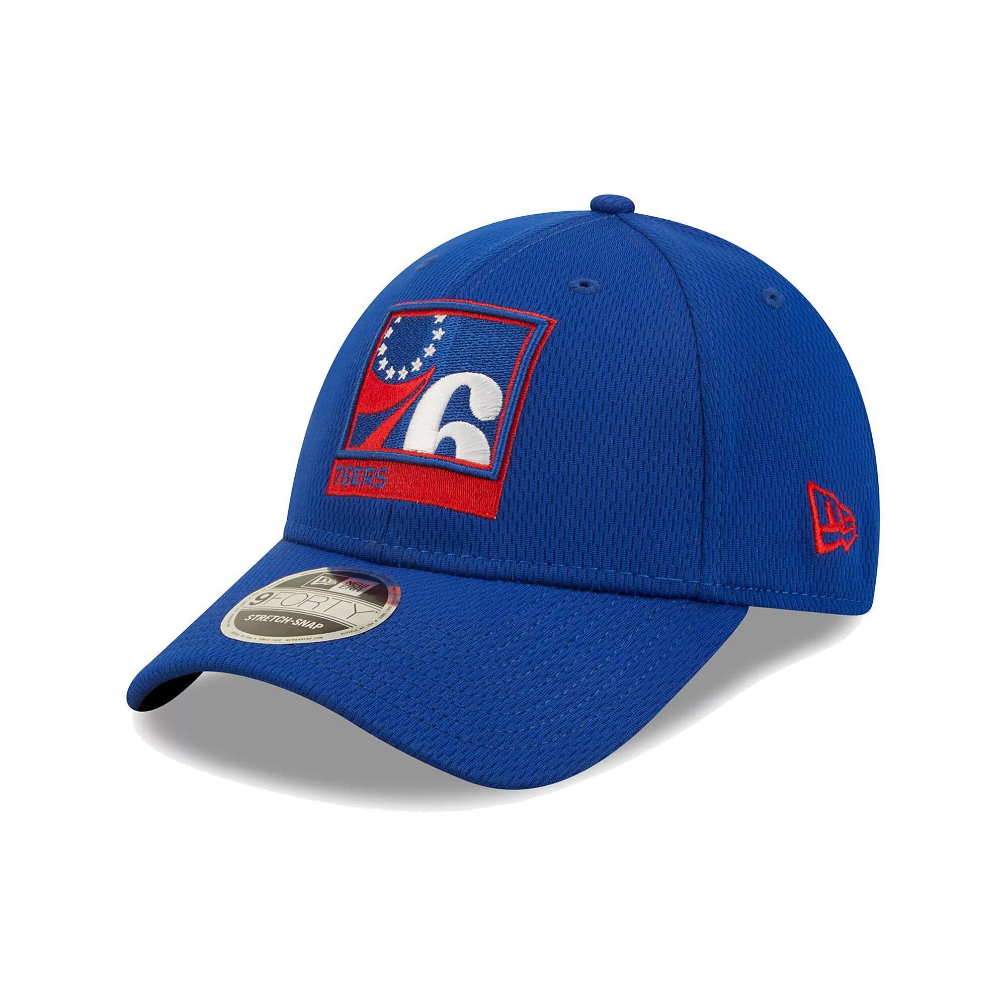 Mens New Era Royal Philadelphia 76ers Framed 9FORTY Snapback Hat Product Image
