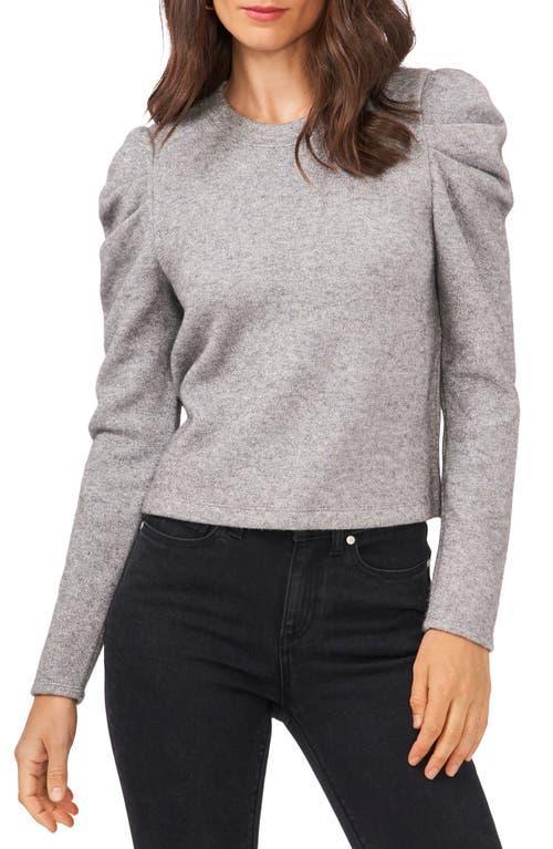 1.state Womens Draped Shoulder Long Sleeve Crew Neck Top Product Image