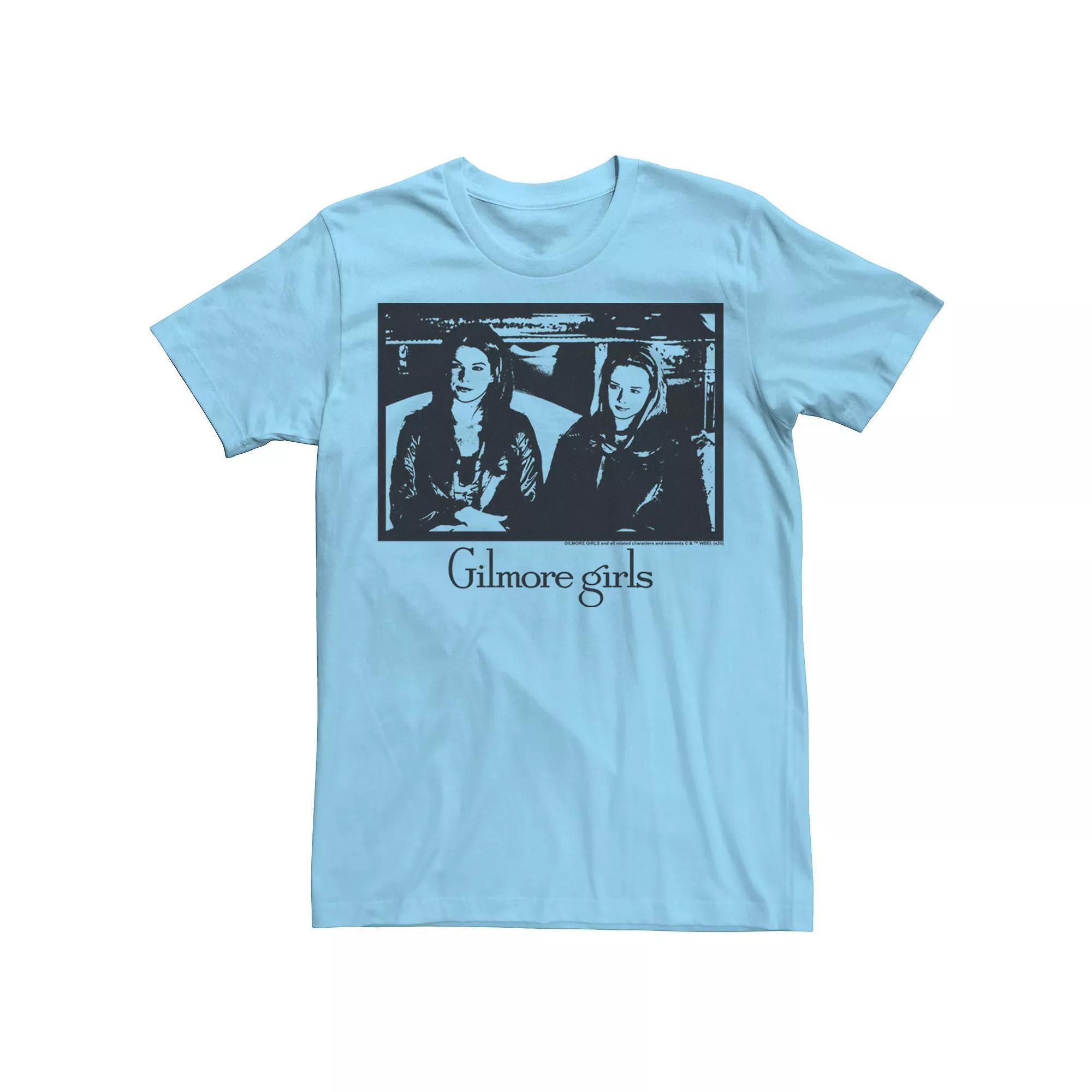 Men's Gilmore Girls Rory & Lorelai Portrait Tee, Size: XXL, Light Blue Product Image