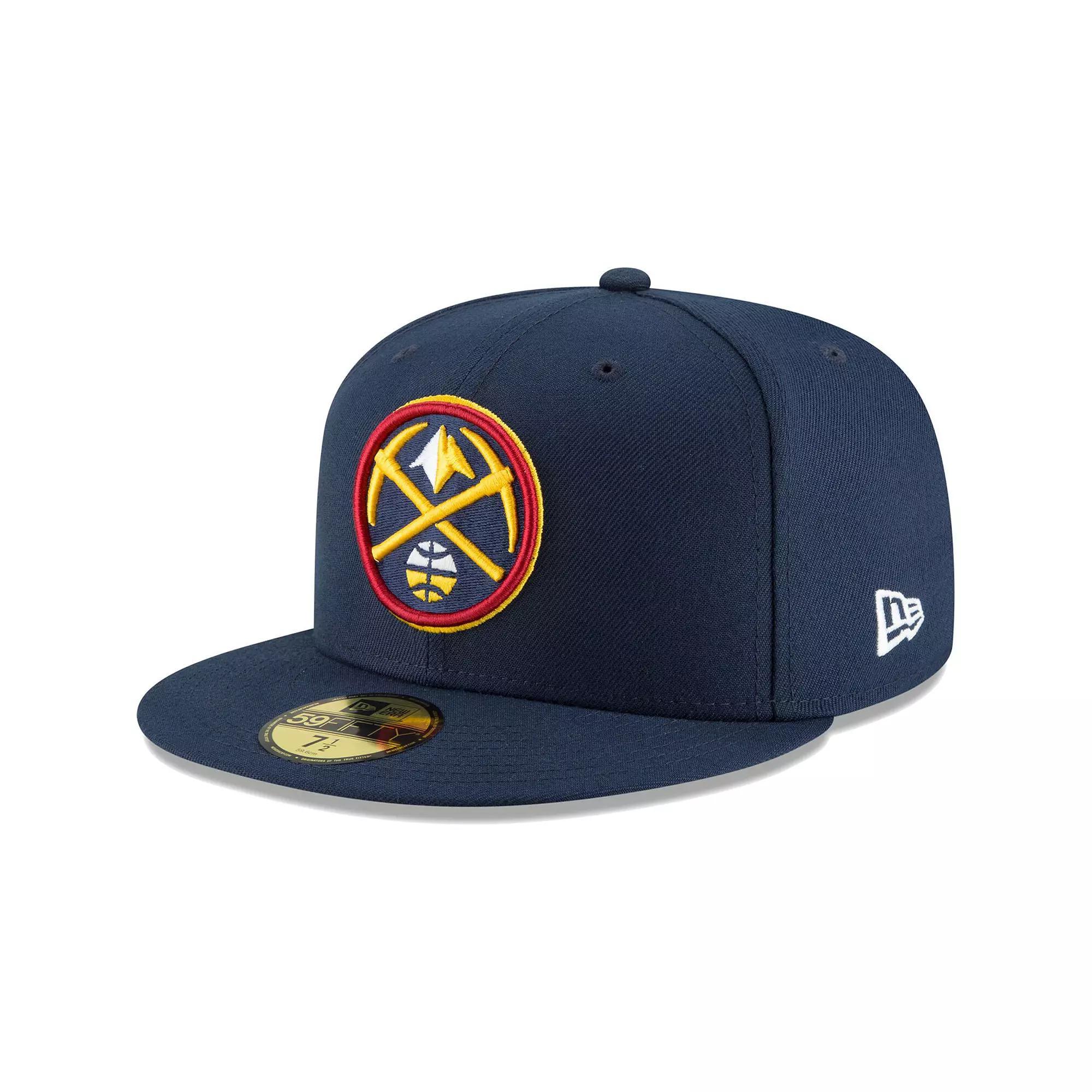 Men's New Era Navy Denver Nuggets Team 59FIFTY Fitted Hat, Size: 7 3/8, Nug Blue Product Image